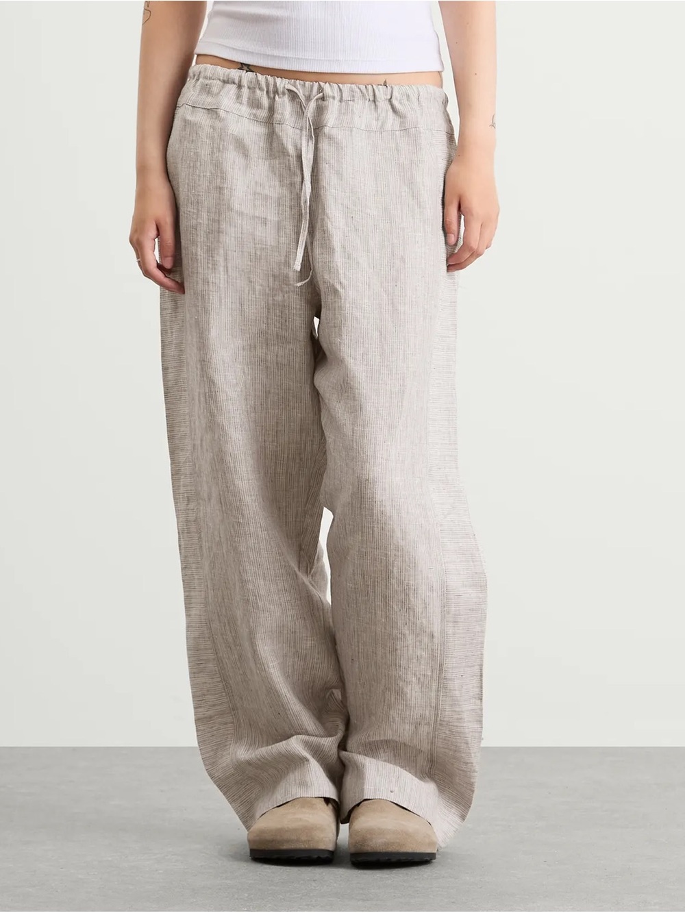 Deiji Studios Double Waist Linen Pant